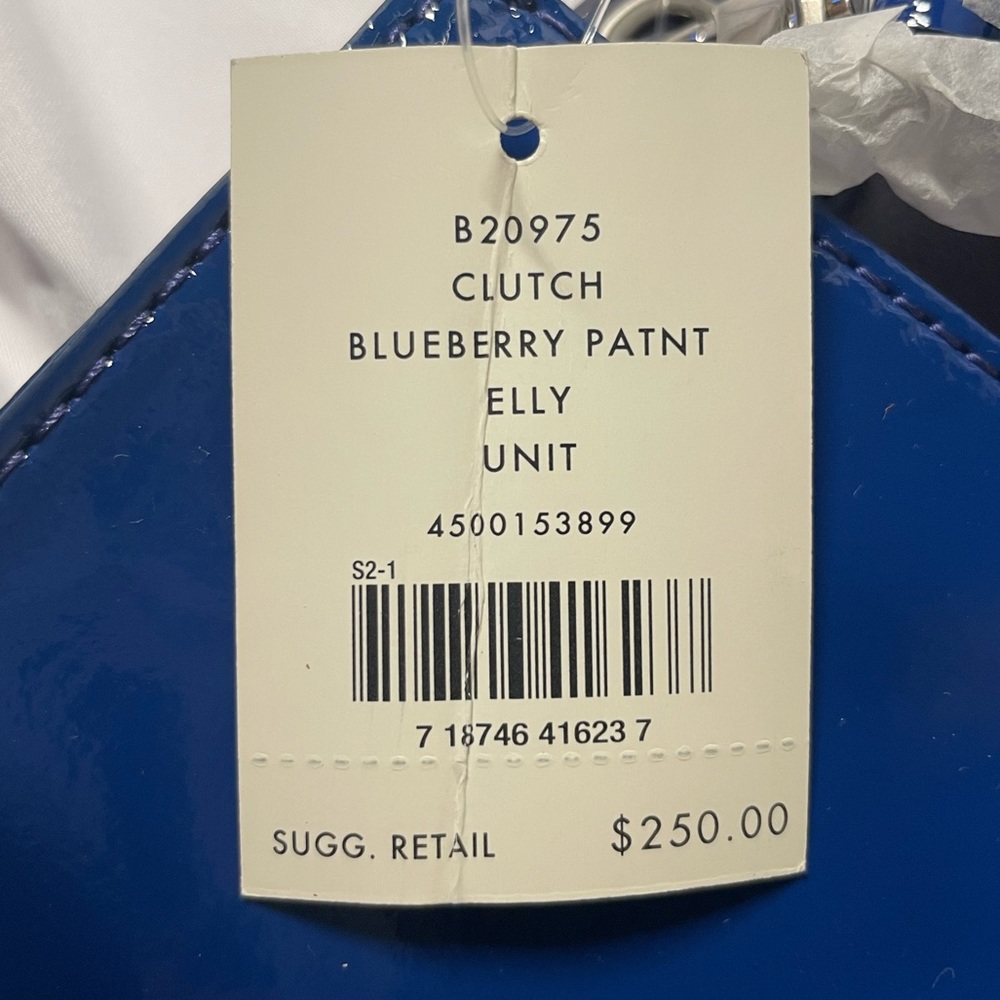 Cole Haan Blueberry Patnt Clutch Purse - Picture 2 of 3